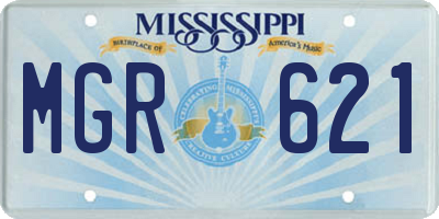 MS license plate MGR621