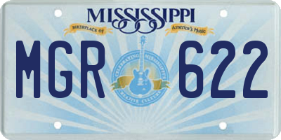 MS license plate MGR622
