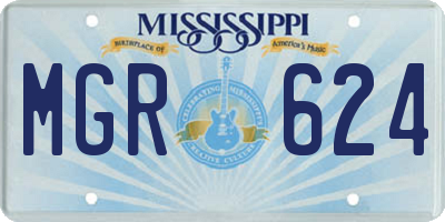 MS license plate MGR624