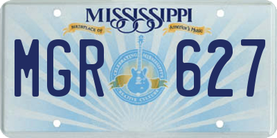 MS license plate MGR627