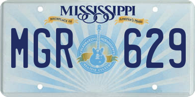 MS license plate MGR629