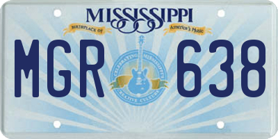 MS license plate MGR638