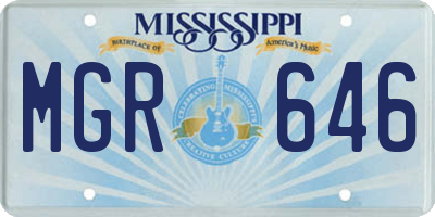 MS license plate MGR646