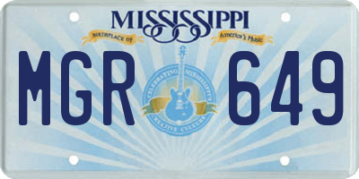MS license plate MGR649