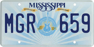 MS license plate MGR659