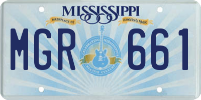 MS license plate MGR661