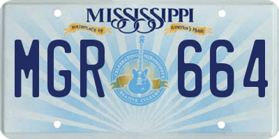 MS license plate MGR664