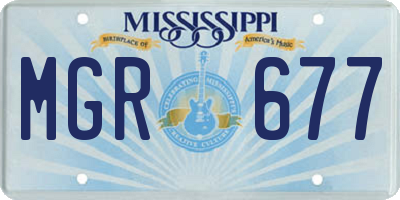 MS license plate MGR677