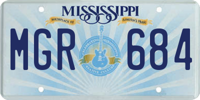 MS license plate MGR684