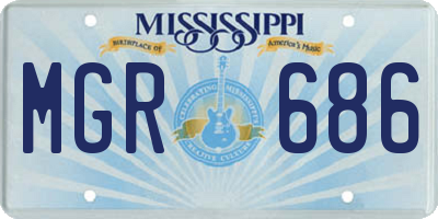 MS license plate MGR686