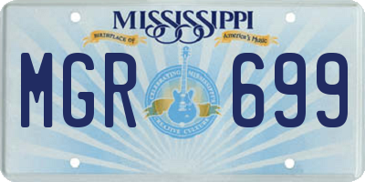 MS license plate MGR699