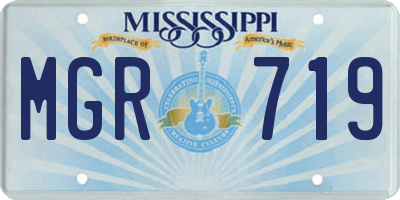 MS license plate MGR719