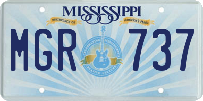 MS license plate MGR737