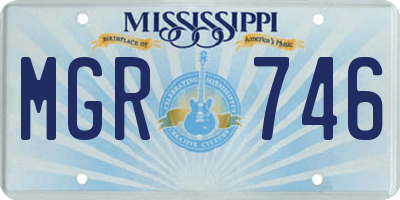 MS license plate MGR746