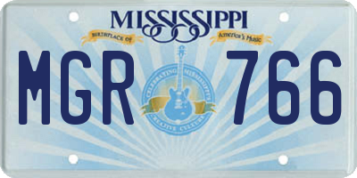 MS license plate MGR766