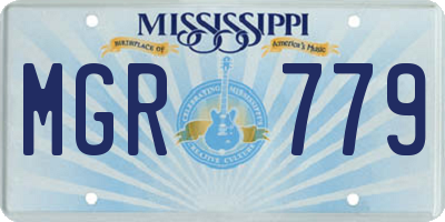 MS license plate MGR779