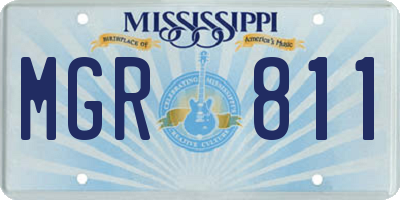 MS license plate MGR811