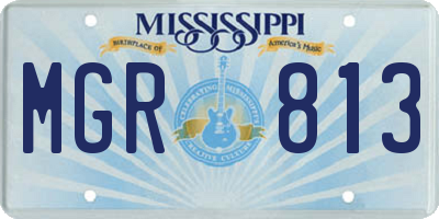 MS license plate MGR813