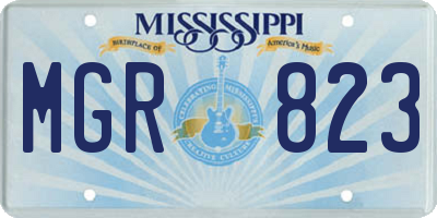 MS license plate MGR823