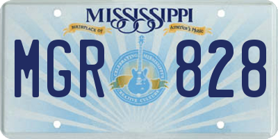 MS license plate MGR828