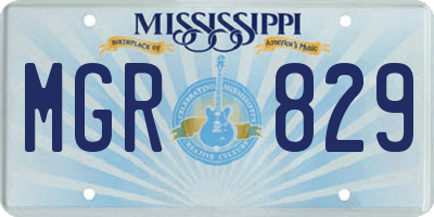 MS license plate MGR829