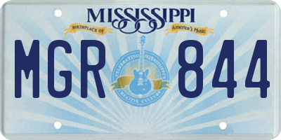 MS license plate MGR844