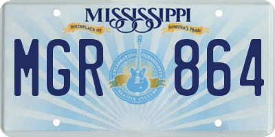 MS license plate MGR864