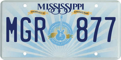 MS license plate MGR877