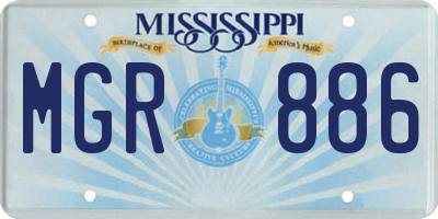MS license plate MGR886