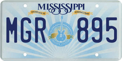 MS license plate MGR895