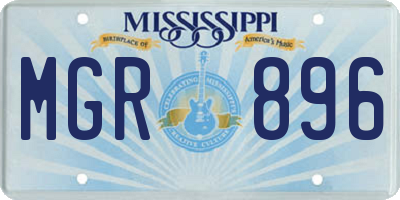 MS license plate MGR896