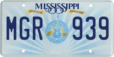 MS license plate MGR939
