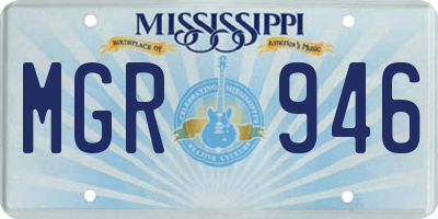 MS license plate MGR946