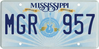 MS license plate MGR957