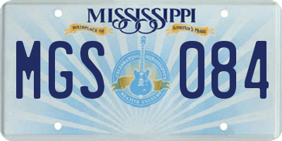 MS license plate MGS084