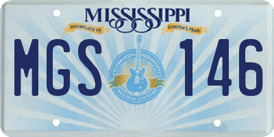 MS license plate MGS146