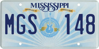 MS license plate MGS148