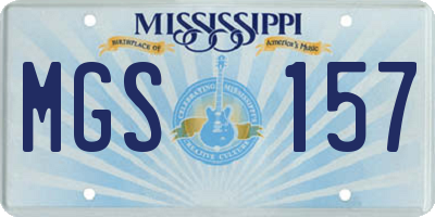 MS license plate MGS157