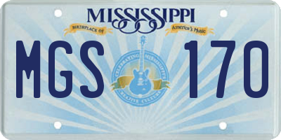 MS license plate MGS170