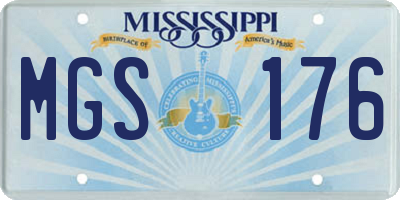 MS license plate MGS176
