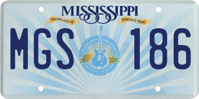 MS license plate MGS186