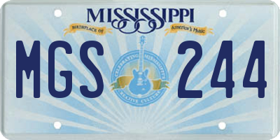 MS license plate MGS244