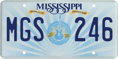 MS license plate MGS246