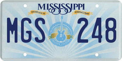 MS license plate MGS248
