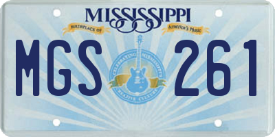 MS license plate MGS261