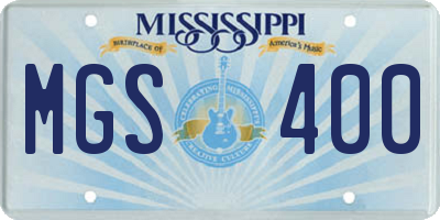 MS license plate MGS400