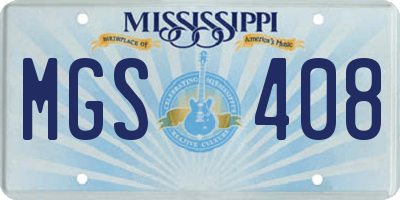 MS license plate MGS408