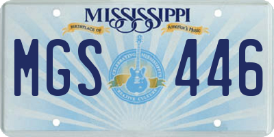 MS license plate MGS446