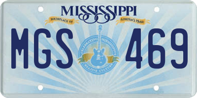 MS license plate MGS469