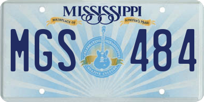 MS license plate MGS484